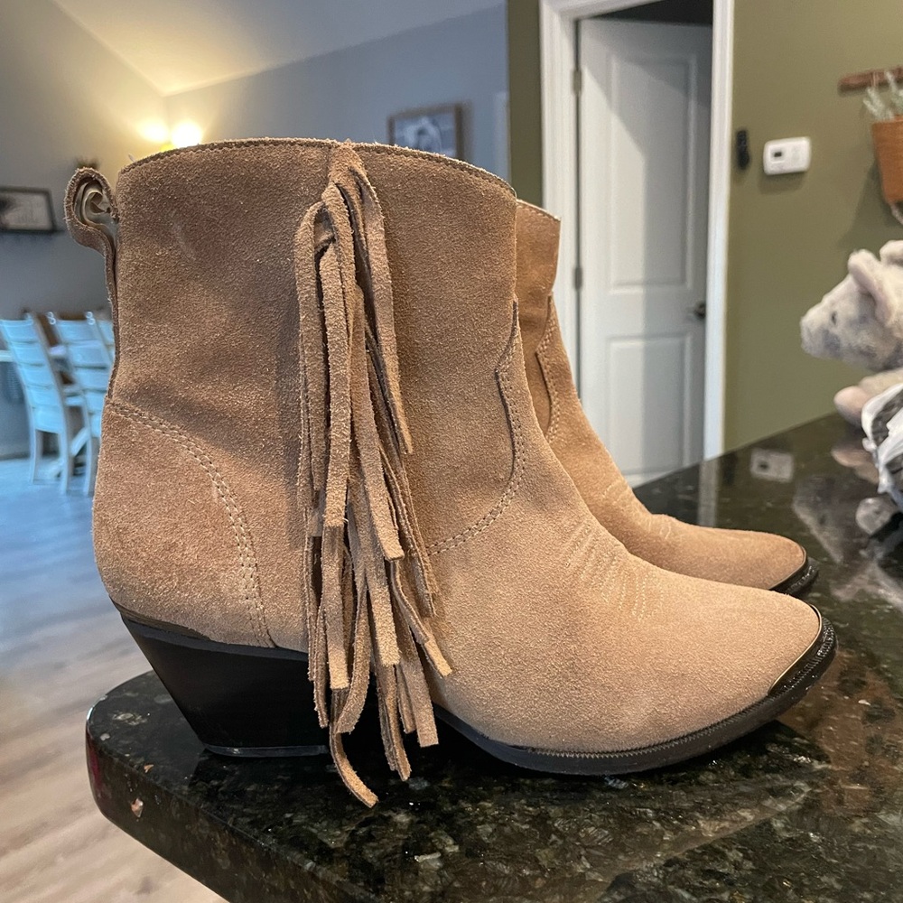 Women’s Dingo Cowgirl boots Tan Gigi Fringe